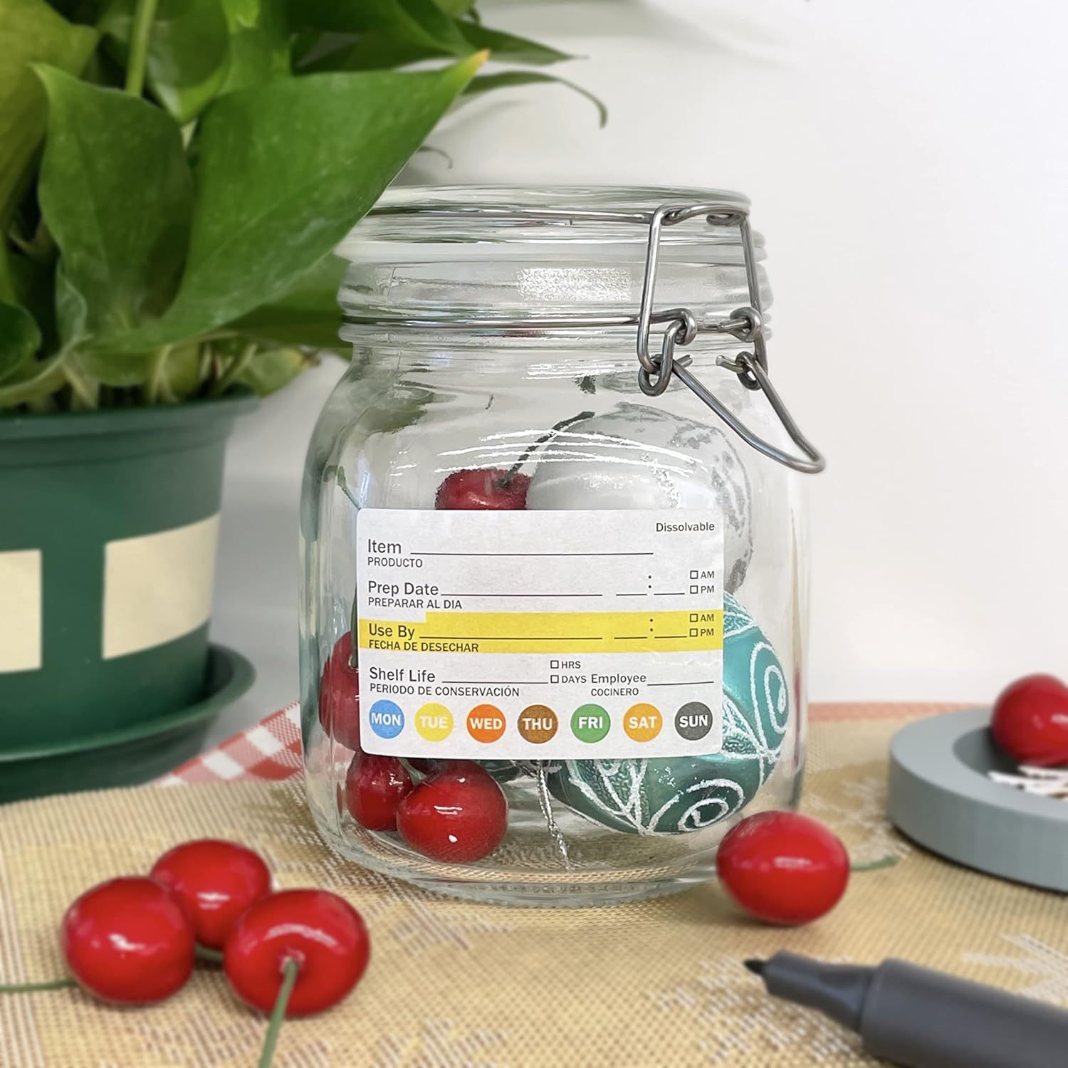 250Pcs/Roll Food Date Labels W - Food Storage Labels ulasan dan harga