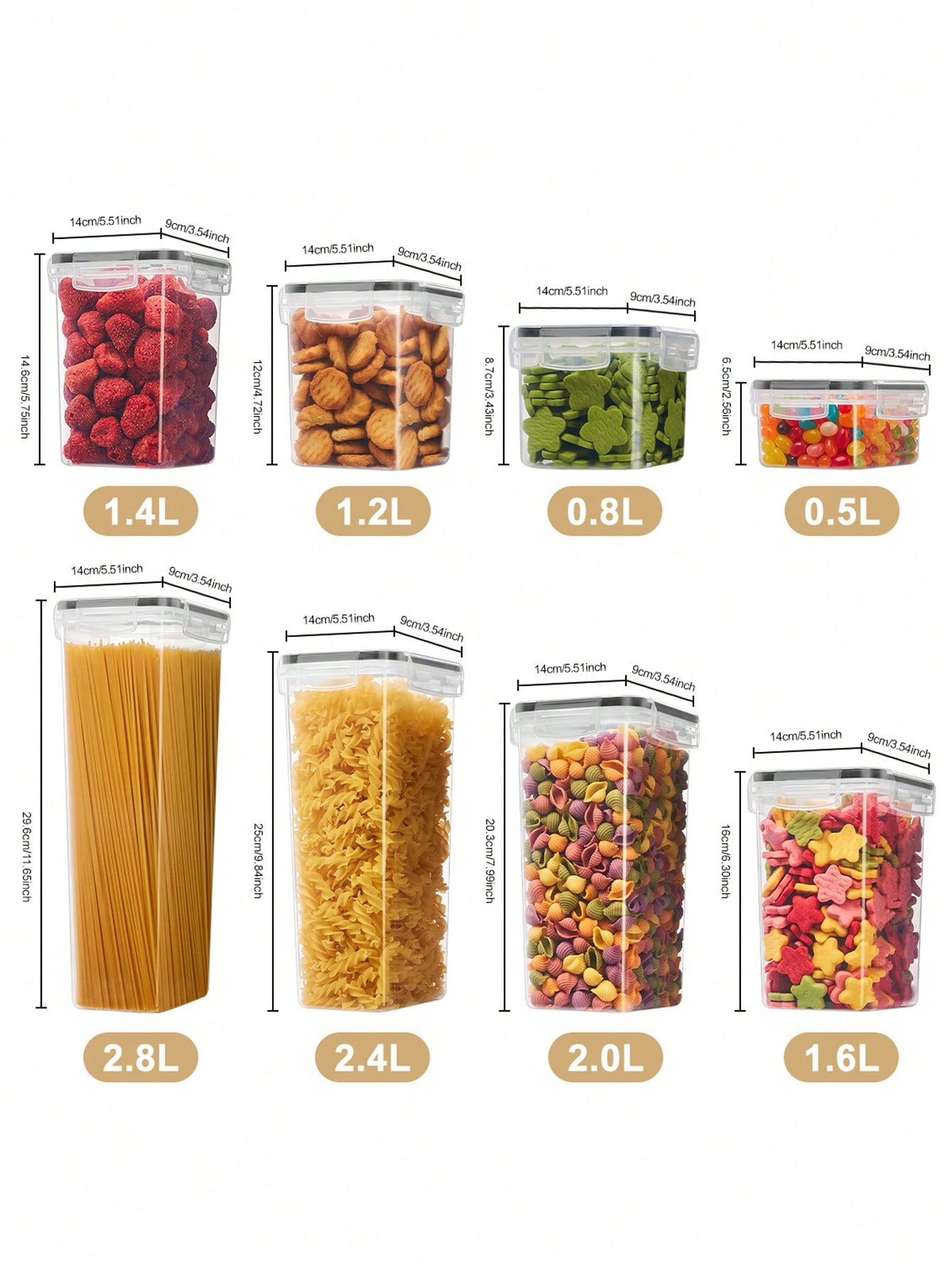48pcs Sealed Food Storage Cont - Food Storage Labels ulasan dan harga