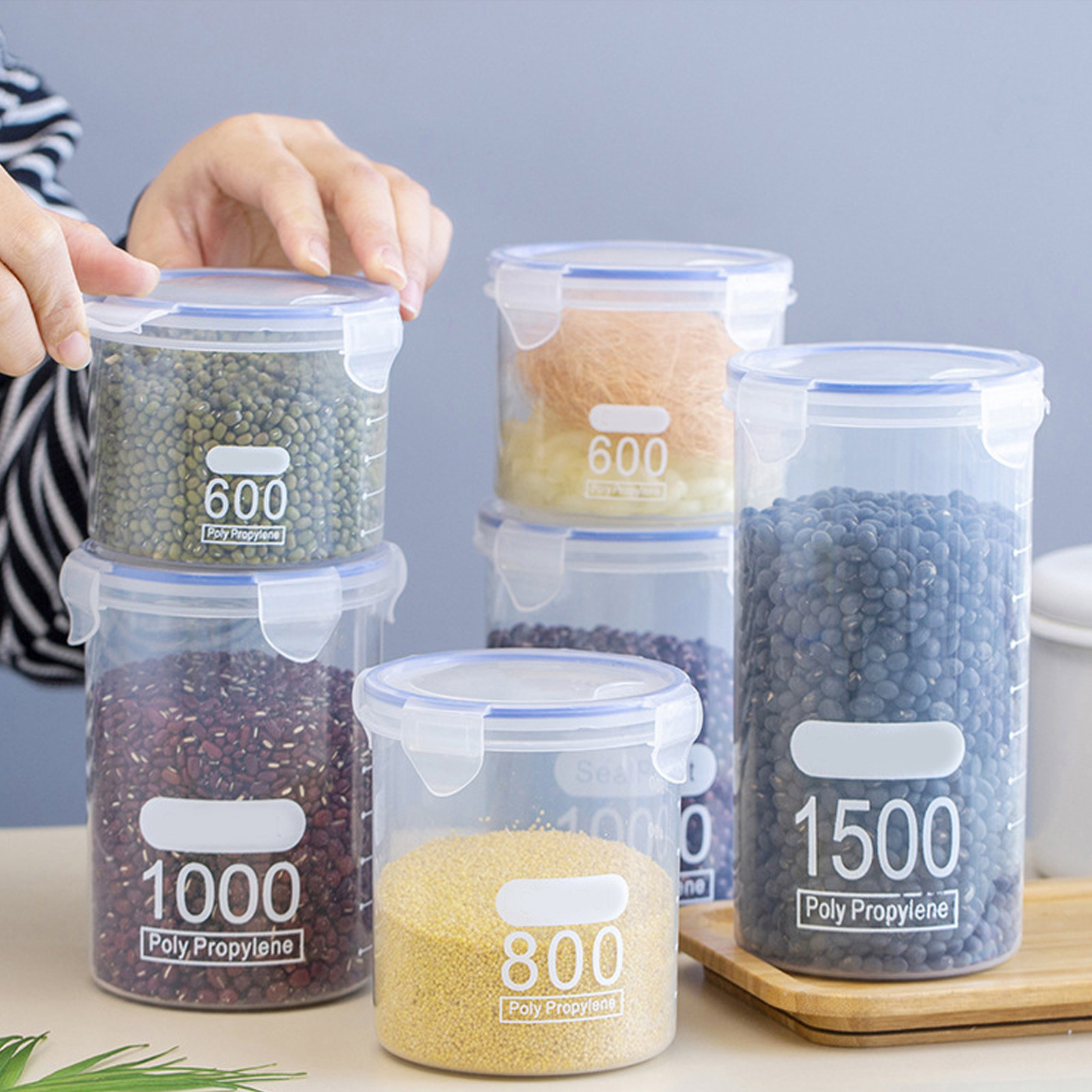 Airtight Food Storage Jars 6 P - Food Storage Containers ulasan dan harga
