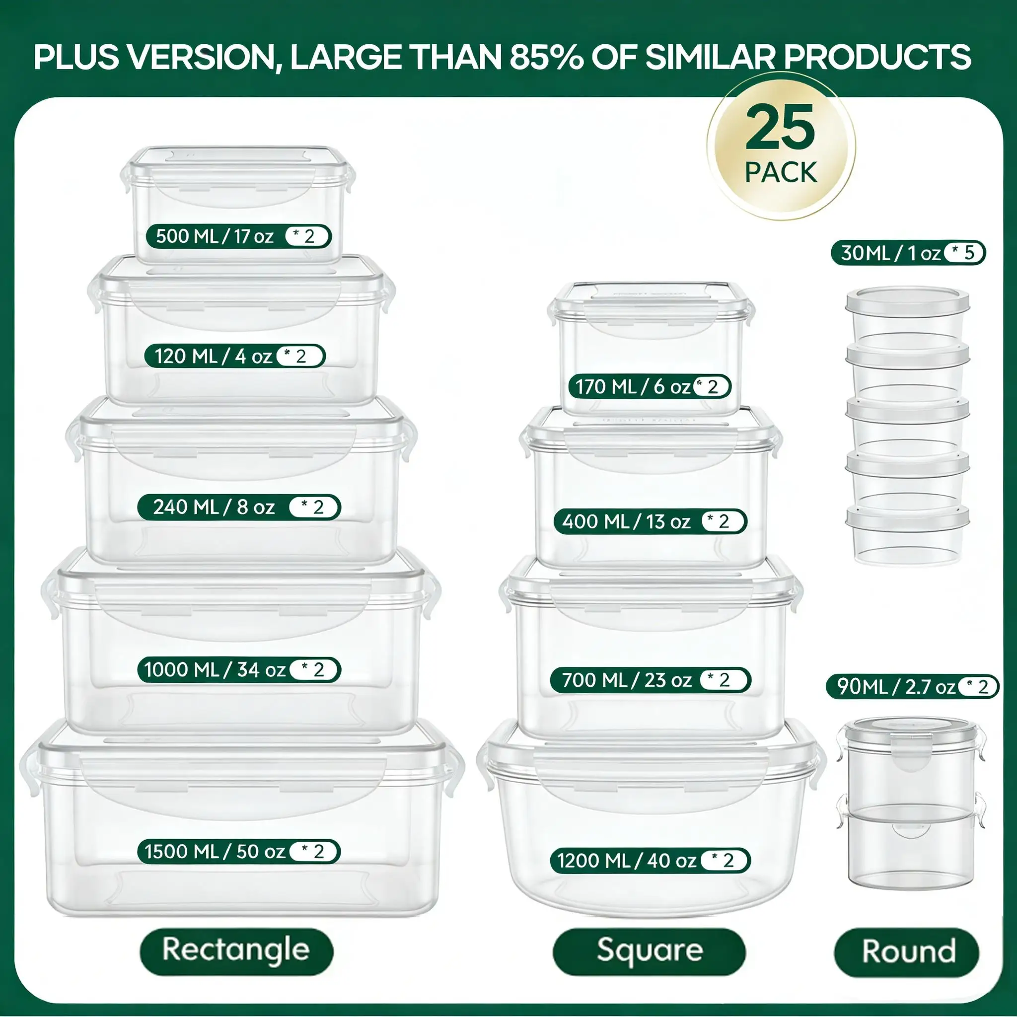40/42/50/52/62Pcs Large Airtig - Food Storage Meals ulasan dan harga