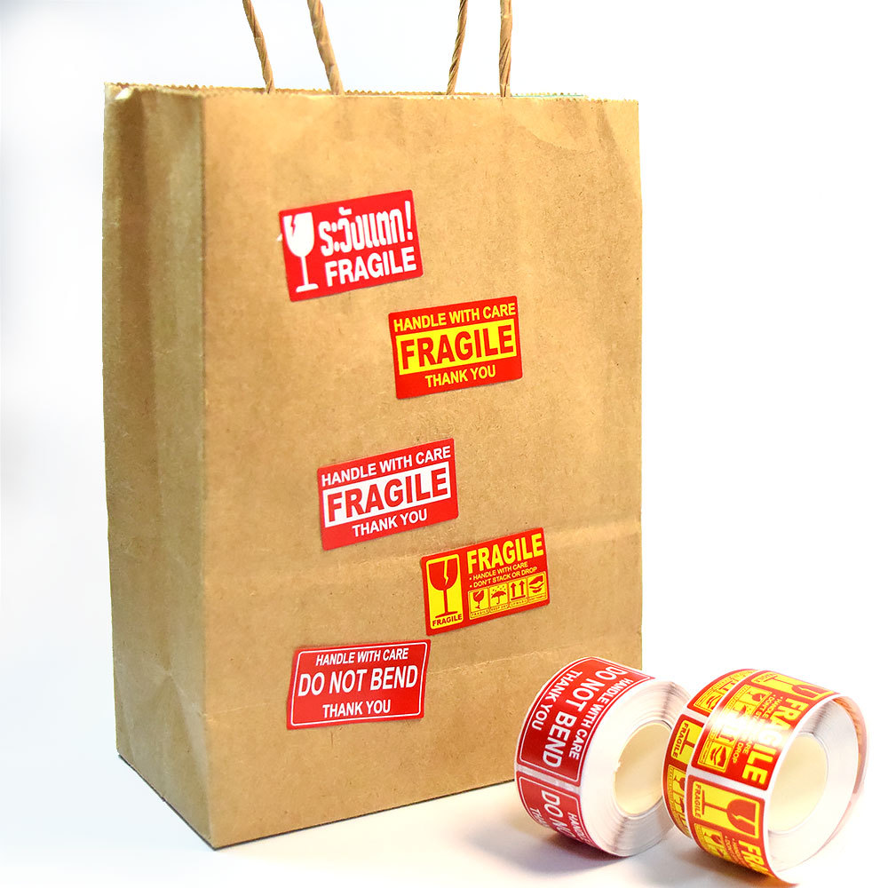 250Pcs Fragile Warning Sticker - Food Storage Labels ulasan dan harga