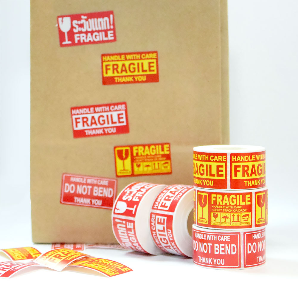 250Pcs Fragile Warning Sticker - Food Storage Labels ulasan dan harga