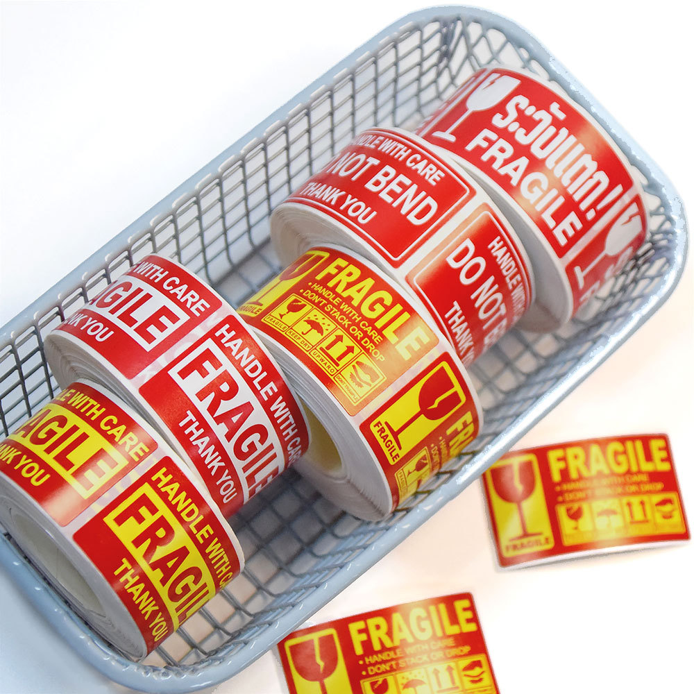 250Pcs Fragile Warning Sticker - Food Storage Labels ulasan dan harga
