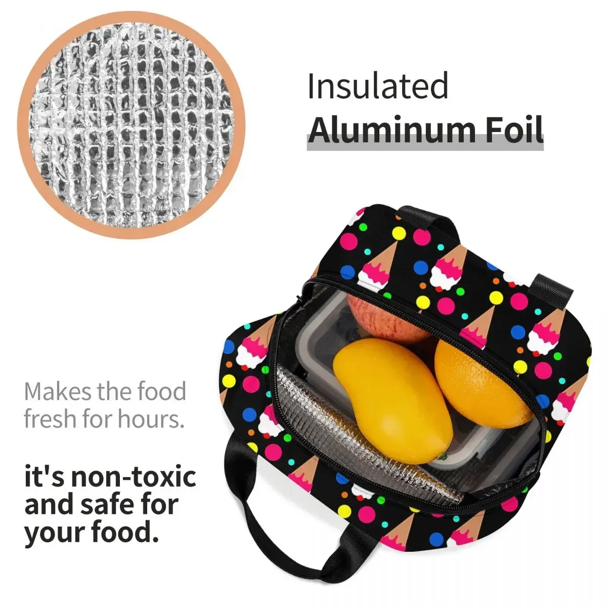 Colorful Portable Lunch Bag Ic - Food Storage Bag ulasan dan harga