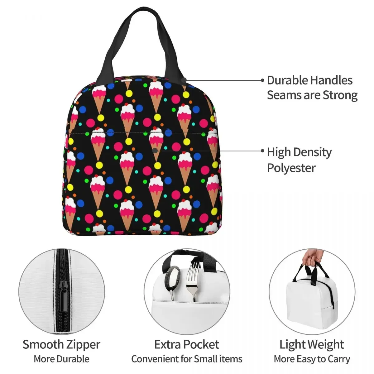 Colorful Portable Lunch Bag Ic - Food Storage Bag ulasan dan harga