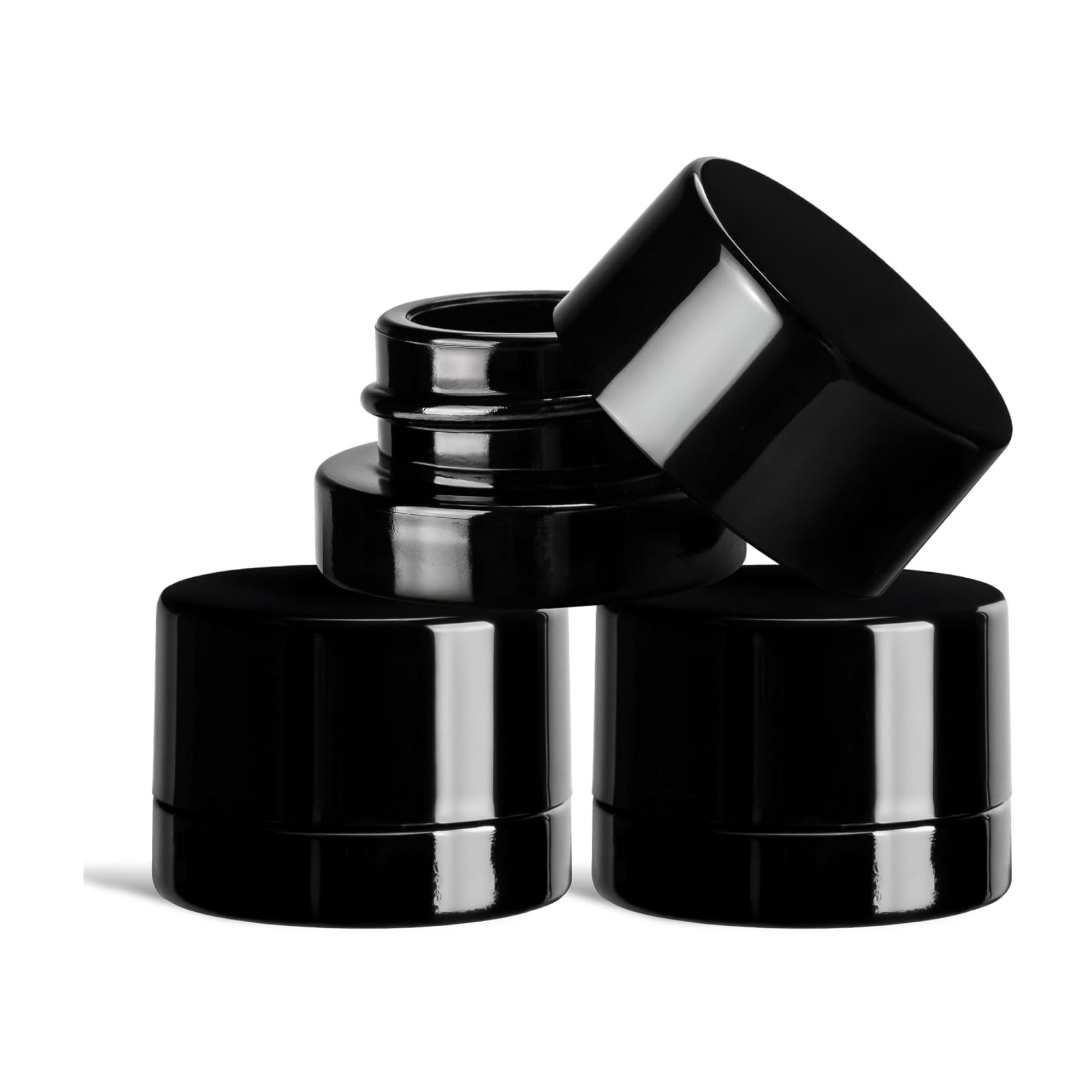 5ml Thick Black Glass Jars wit - Food Storage Meals ulasan dan harga