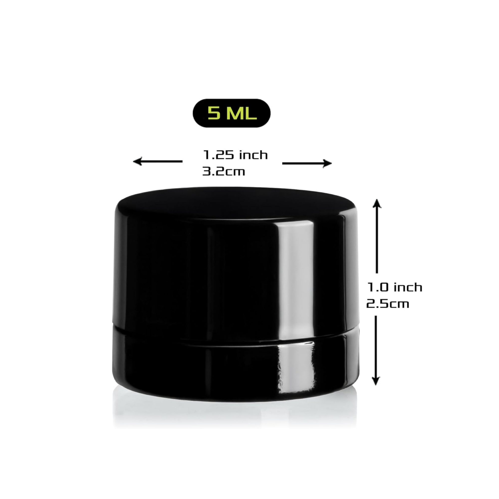 5ml Thick Black Glass Jars wit - Food Storage Meals ulasan dan harga