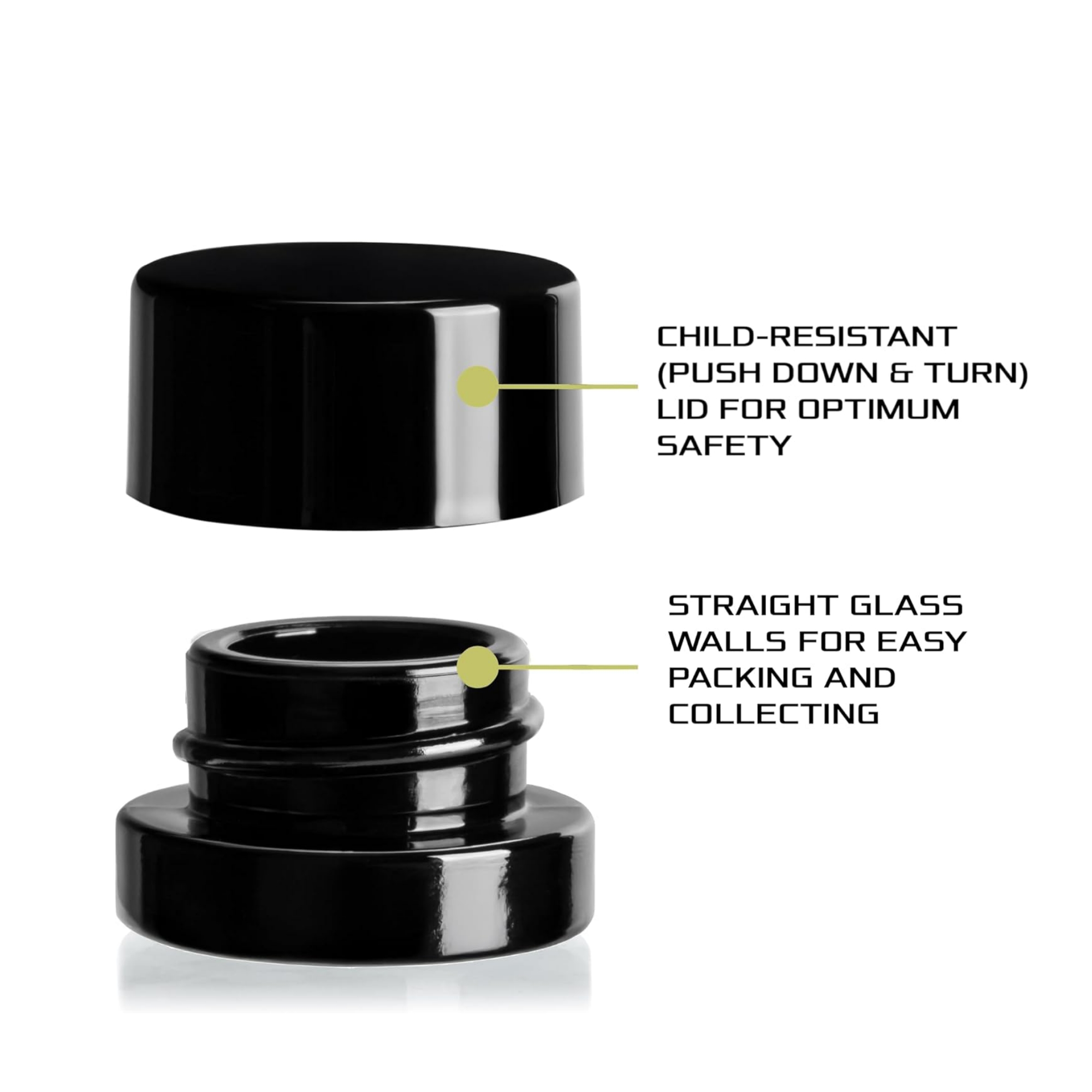 5ml Thick Black Glass Jars wit - Food Storage Meals ulasan dan harga