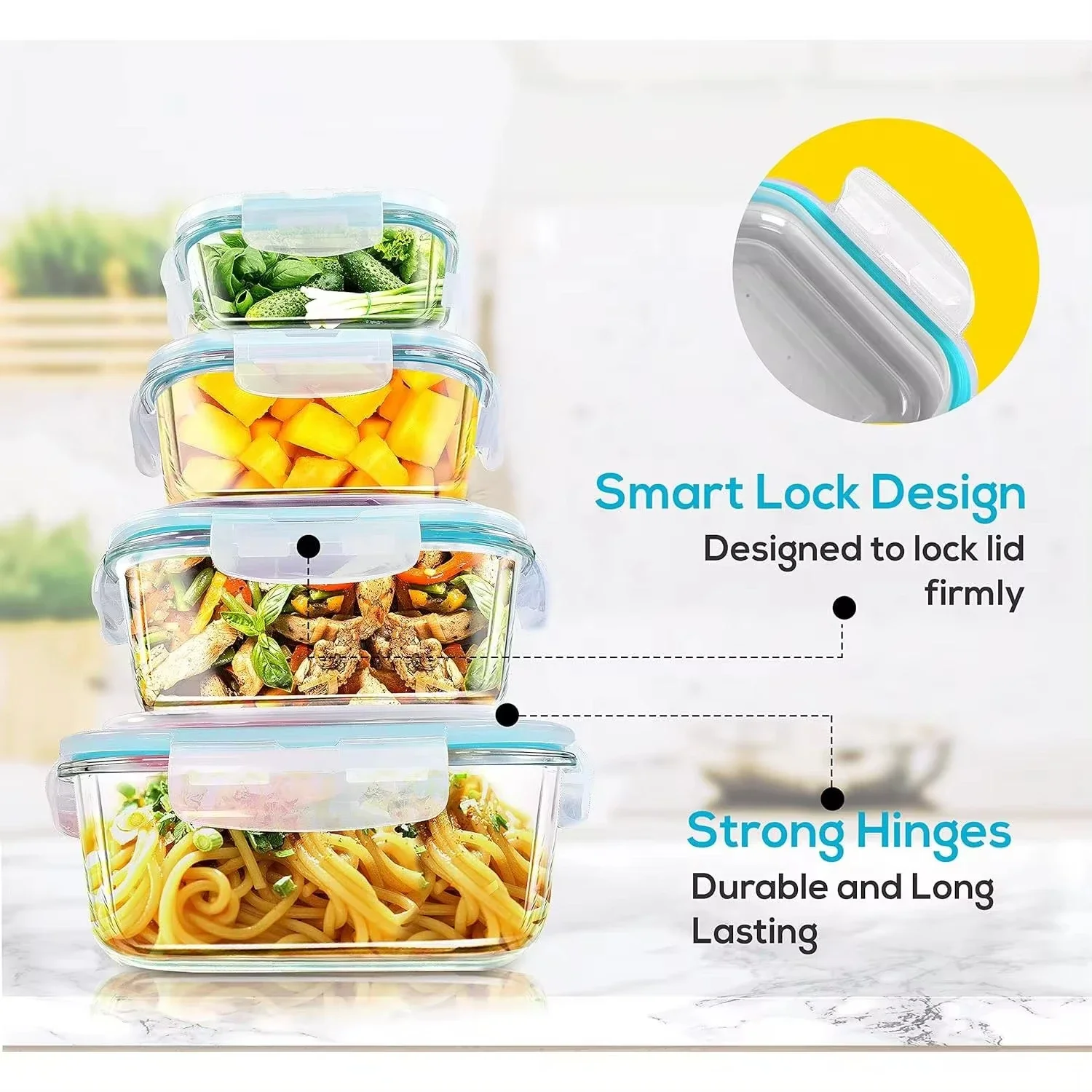 Glass Lunch Box Food Storage C - Food Storage Oven Safe ulasan dan harga