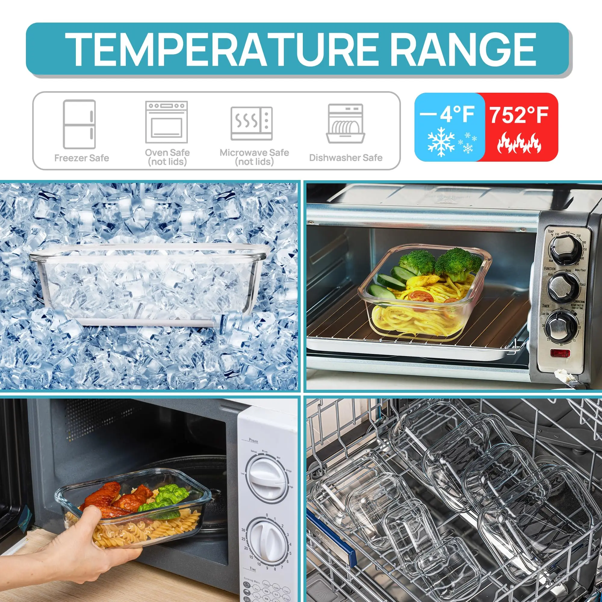Glass Lunch Box Food Storage C - Food Storage Oven Safe ulasan dan harga