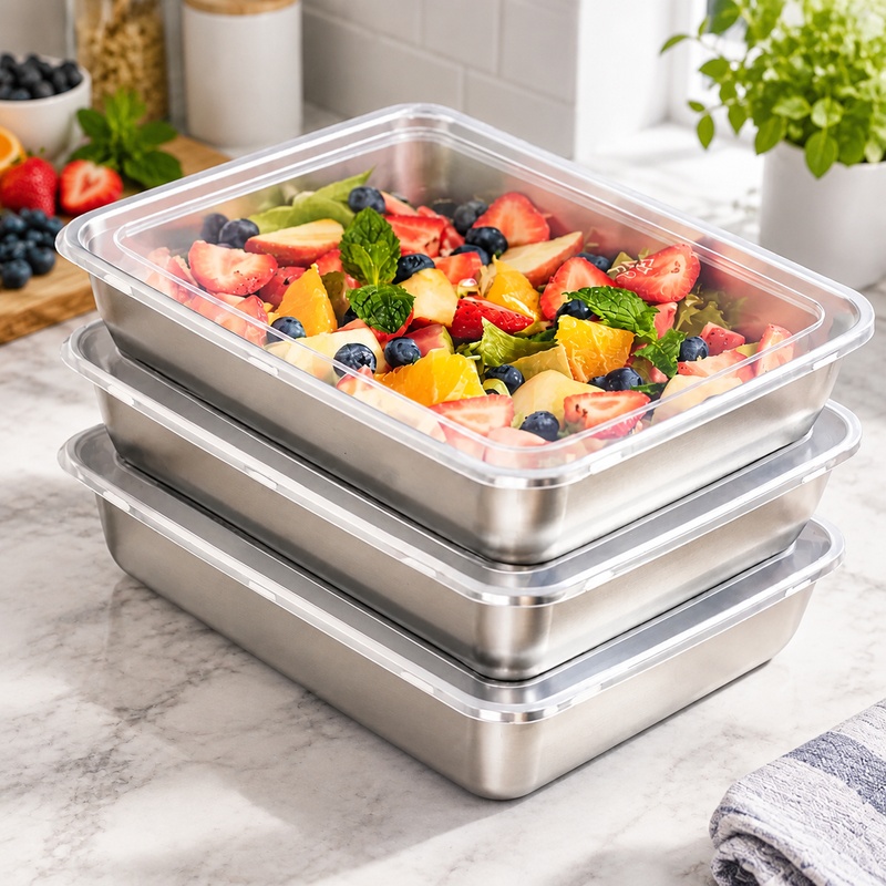 Triple Pack Stainless Steel Fo - Food Storage Meals ulasan dan harga